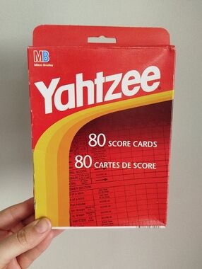 Vintage 80s Yahtzee Score Cards Pack - 80 Cards (new)